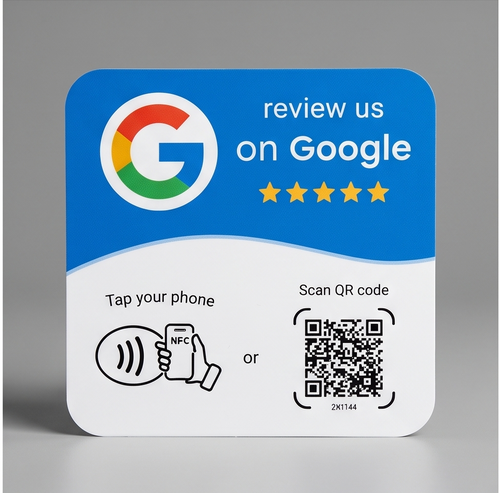 Carte NFC TapStars Avis Google - face avant